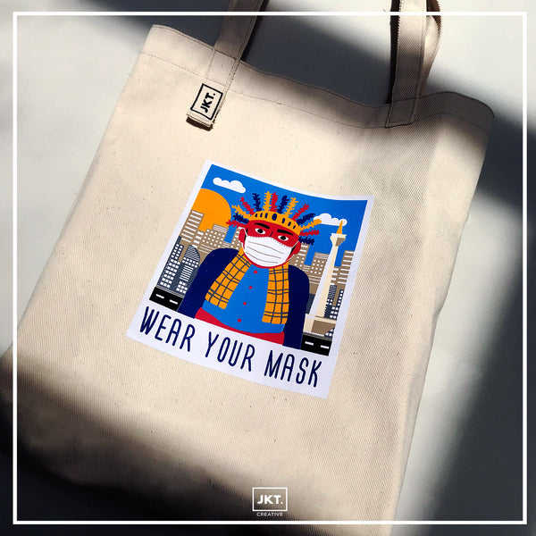 Totebag Wear Your Mask Bundle (Tote+Notebook of your choice)